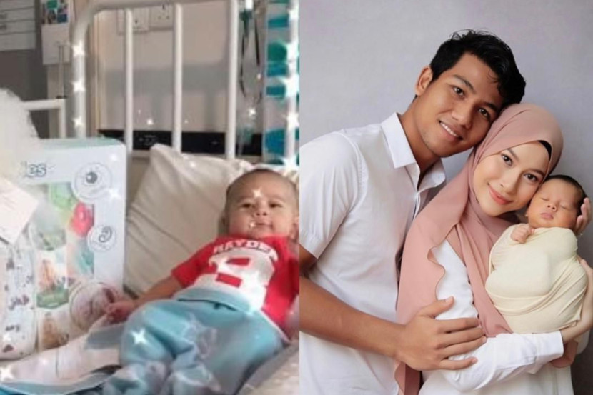 Baru berusia tiga bulan, anak Eyra Hazali masuk hospital ...