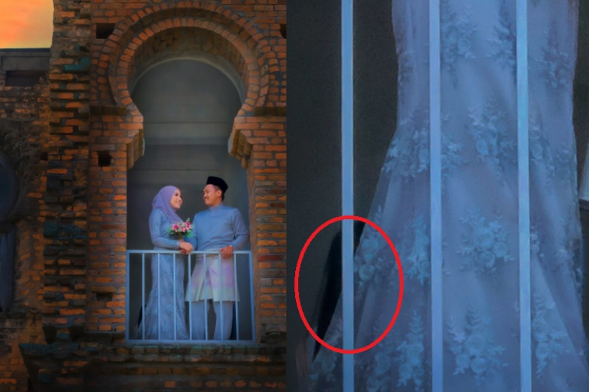 Nak gelapkan background  gambar pengantin  jurufoto 